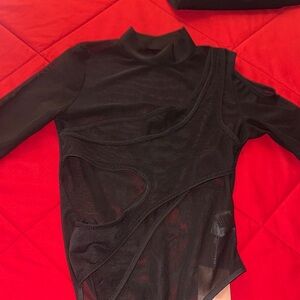 SHEIN Black Sheer Jumpsuit